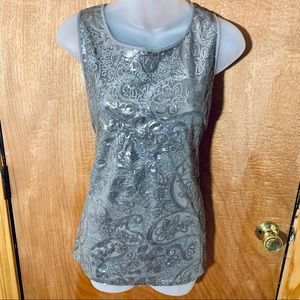 Silver Sequin Tank